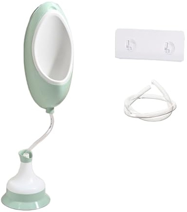 Urinario de plástico de pared, urinarios sin agua para hombres, urinario de entrenamiento para ir al baño para niños de 2 a 8, de pie, ajustable en altura(Green)