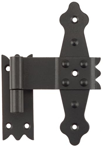 FEINZ Cerniera centrale per porte esterne e cancelli da giardino, 155 mm | Cerniera nera, Cerniere per porte esterne, Cerniera per cancelli in legno, Cerniere per porta