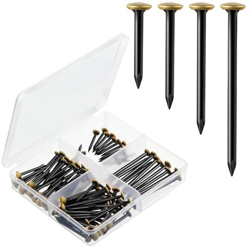 VOYANTE 120 Stück Bildernägel Set, Rostfreie Stahlnägel für Bilder, Nägel Bilder Aufhängen aus Gehärtetem Stahl, Nägel für Betonwände, Ziegel & Holz, Ohne Bohren, Schont die Wand (20/25/30/40mm)