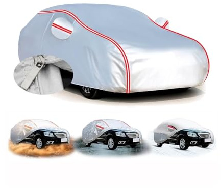Car Covers for BMW 1 Series F40,Breathable Car Cover-Waterproof+Dustproof+UV Protection,Frost Resistant & Leaf Proof with Reflective Strips & Storage Ba