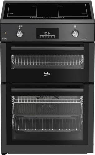 Beko AeroPerfect™ FDIA6731FCA 60cm Wide Double Oven Electric Cooker with Induction Hob - Anthracite - A/A Rated