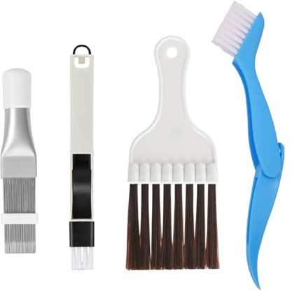 SYEYCW 4 Pcs Air Conditioner Condenser Fin Cleaning Brushes, Easy Refrigerator Coil Brush, Tumble Dryer Filter Clean Tool, for Air Conditioning, Refrigerators, Heat Pump Dryer