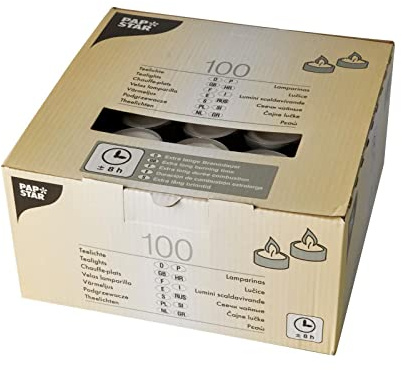 PAPSTAR Teelichter, Durchmesser 38 mm, weiß 4002911826744