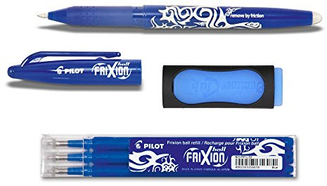 1 Frixion Ball blau + 3er-Set Mine + Radierer