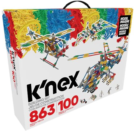 Basic Fun Imaginative Building Set 100 Model, Educational Toys for Kids, 705 Piece STEM Learning Kit, Fun and Colourful Building Construction Toys, Suitable for Kids Aged 7 13419
