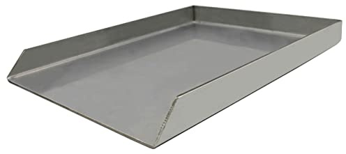 massive 4 mm Edelstahl Grillplatte Plancha 25,5 cm x 44,2 cm verschweißt