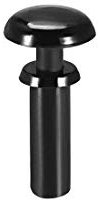 sourcing map 50stk. Klemmniet 2mm x 5,6mm PCB Schalttafel Nylon Befestigungen Schwarz