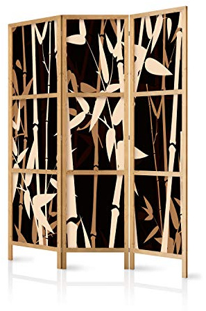 murando - Paravento da Interno in Legno 3 Pannelli Separe Divisorio 135x172 | Stampa su Un Lato, Tela in TNT, Stile Giapponese, Decorativo, Pronto all'Uso, Separatore per Camera da Letto, Produzione EU