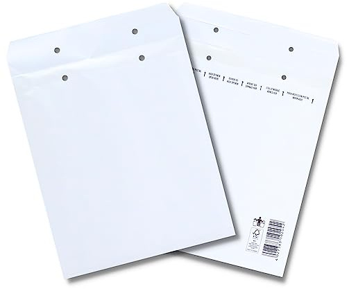 100 Stück Luftpolsterumschläge in weiss - 7/G (250 x 350) - Luftpolstertaschen Versandtaschen - elb-verpackungen