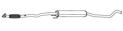 VEGAZ OS-504 Mittelschalldämpfer Kompatibel mit OPEL Meriva A X03 13107573 13204578 5852444