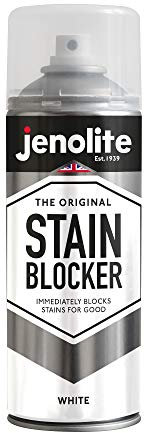 JENOLITE Apprêt Anti-Taches en Spray Blanc | 400ml | Bloque les taches instantanément | Résistant à l’humidité et moisissure | Sous-couche peinture murs et plafonds
