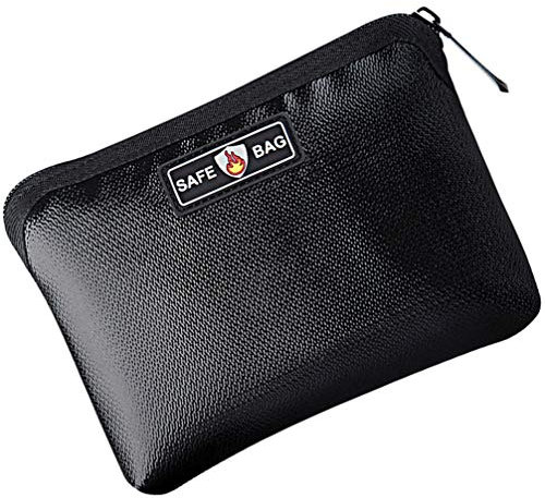NUOBESTY Feuerfeste Gelddokumententasche Feuerfeste Sichere Tasche Wasserdichte Geldtasche Sichere Tasche Aufbewahrung für Bankguthaben Passschmuck