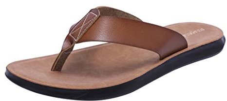 Harssidanzar Sandaler tang för män, sträng av sommar bekväm stöd för fotvåken strand skor i läder mikrofiber mjuk KM215, kaki, storlek 46