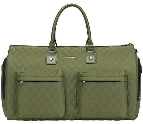 Wandelbare Kleidersäcke für Damen für die Reise, Modoker Wasserdichter Handgepäck-Kleidersack Kleidersack – 2 in 1 Hängekoffer Anzug Reisegepäcktasche, Grün