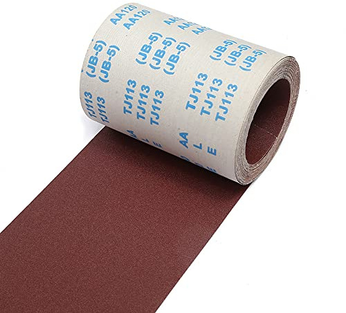 Sandpaper Roll,5m x 115mm Emery Cloth Roll Abrasive Flexible Cloth,Sanding Paper Grinding Polishing Tools for Wood, Metal, Steel, Stainless Steel(400 Grits)
