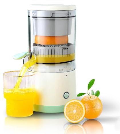 YUYTE Electric Citrus Juicer,Juice Machine 360° Portable Electric Automatic Orange Extractor Maker for Home Kitchen Travel Hotel