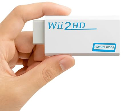 WEMAK – Wii to HDMI Adapter – Wii to HDMI Converter – Wii Adapter to HDMI Converter with Full HD 1080p Video Output and 3.5mm Audio Jack – Wii HDMI Adapter Compatible with all Wii Display Modes