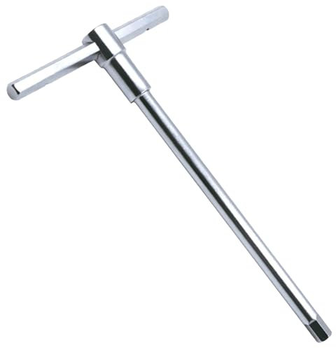 WEDO Chiave a brugola con manico a T scorrevole, chiave esagonale per rotazione rapida, alberi lunghi, rack di stoccaggio, auto, bicicletta, acciaio CR-V, dimensioni: 5 mm, lunghezza: 175 mm