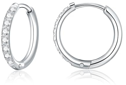 G23 Titan Creolen Hypoallergen Zirkonia Klein Ohrringe für Damen 8/10/12mm