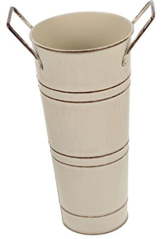 ORFOFE 2pcs Metal Flower Vase Retro Style Pot Handle for Balcony Plant Containers