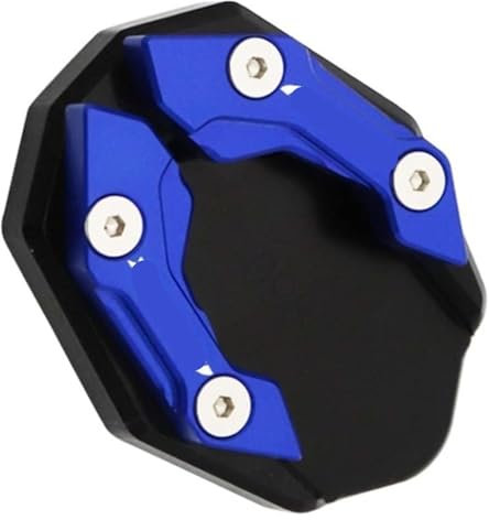 Motorrad Seitenständer Für Y&amaha NVX155 AEROX155 NVX 155 AEROX 155 Motorradzubehör CNC-Aluminium-Seitenständer Vergrößern Platte Kickstand Extension(Blue a)