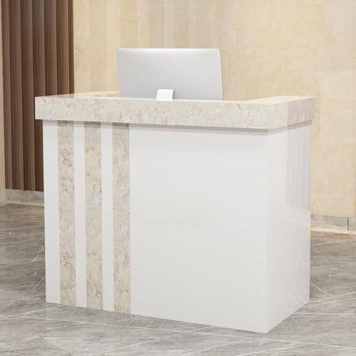 Empfangstheke,Bürotheke,Modern Rezeptionstheke,Modisches Design,modern und schlicht,geeignet for Firmenrezeption,Ladenrezeption und andere Szenen (muss installiert Werden)(M)