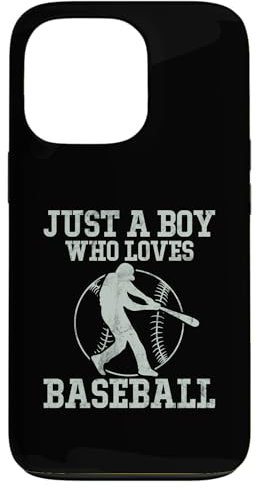 Coque pour iPhone 13 Pro Lanceur de baseball Just A Boy Who Loves Baseball Player