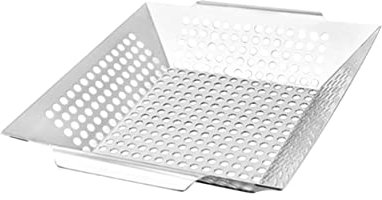 CIYODO Edelstahl Grillpfanne BBQ Platte 20cm Kompakt Rostfrei Hitzebeständig Outdoor Grill Zubehör Für Fleisch Gemüse