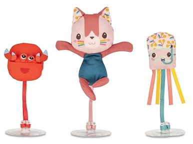 Lilliputiens - 3 Personnages de Bain Flottant - avec Ventouse - Jeanne Le Chat et Ses Amis - Jouets de Bain Flottants – Eveil & Jeu dans l’Eau - Multicolor - Dès 3 Mois - 83582