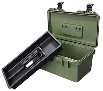 Caja de almacenamiento de herramientas multifuncional, organizador de herramientas para reparación de emergencia y hogar, diseño de mano grueso para electricistas y proyectos de bricolaje