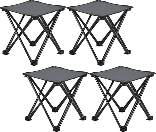 Stagecaptain TP-334 Sgabello Pieghevole Da Campeggio Set Da 4, Peso: 750 g
