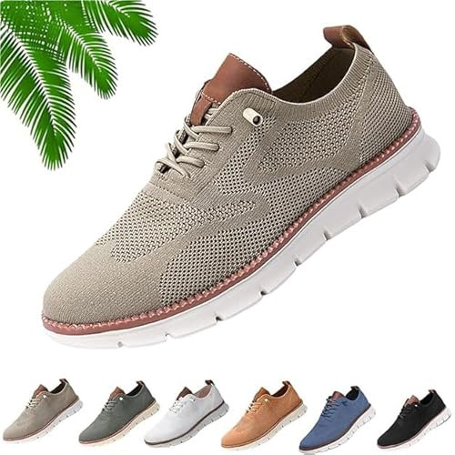 Chaussures Urbano Ultra, Chaussures Urban Homme – Sneakers Ultraconfort, Convient Aux Affaires Et Aux Loisirs (Kaki, Adulte, Homme, 44, Numérique, Système Taille Chaussures EU, Moyen)