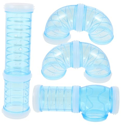 Veemoon Hamsterkäfig Zubehör DIY Röhren Robustem Transparentes Labyrinth zum Verbinden und Erweitern Leicht zu Reinigen Sicher für Kleine Nager zum Erkunden