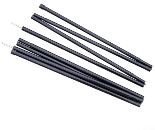Jotekonoby Stützstangen für Baldachin, 2 Stück, 2 m, für Zelte, Sonnenschutz, Outdoor-Zeltstangen, Baldachin, Planenstangen, schwere Eisenstangen mit 16 mm Durchmesser, Schwarz