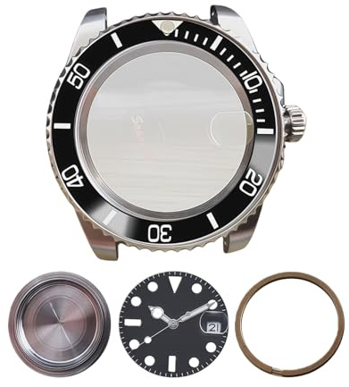 40mm Diver Uhrengehäuse Kit 8215 für Rolex Submariner | Keramik Lünette Saphirglas Datumslupe Mingzhu 2813 3804 Uhrwerk Casual
