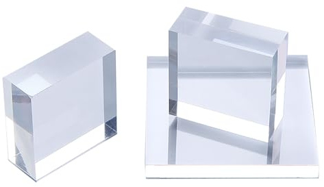 Klare Acryl-Kunststoffplatte, Acrylglasplatten 12 cm x, verschiedene Stärken(Thickness:15mm(4pcs))
