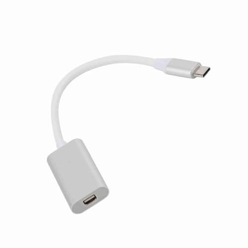Cryfokt Adaptador Tipo C a Mini DisplayPort USB 3,1 Tipo C Conector Macho Transmisión 4k HD para Nueva Conexión de Pantalla/TV (SILVER)