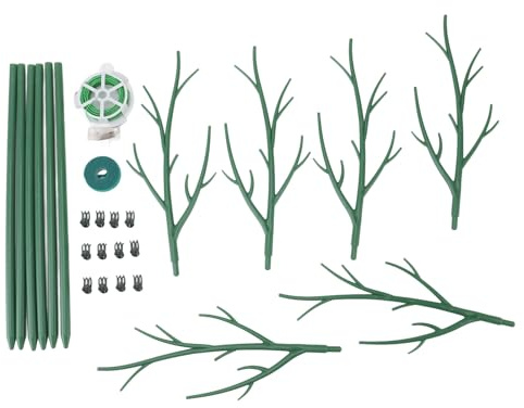 BSTCAR Juego de 6 tutores para Plantas con Forma de Rama, Clips para orquídeas y Bridas para Plantas trepadoras de Interior y Exterior, Monstera (100cm)