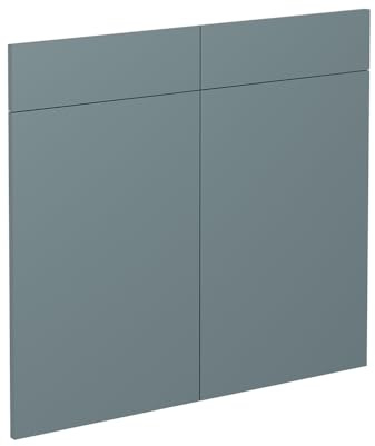 Vicco Kitchen front Raul, Blue-Grey, 79.2 x 70.8 cm furniture front for the base cabinet with drawers, suitable for Raul kitchen cabinets for easy installation