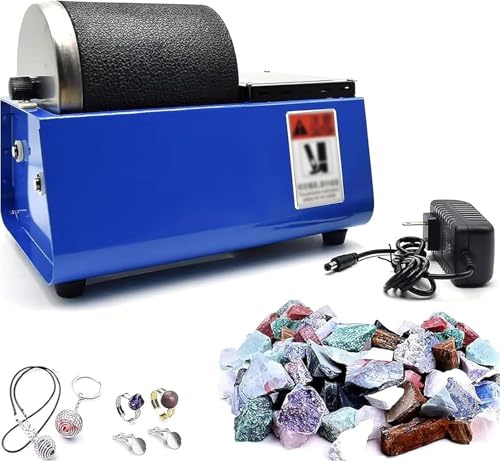 Electric Rock Tumbler Kit con Barilotto a tenuta stagna per lucidare pietre e cristalli
