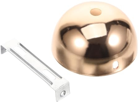 KOCKSHION Halbrunder Deckenbaldachin 2 Stück mit Kreuzbügel und Montageschrauben aus Metall in Gold für hängende Leuchten im Wohn und Arbeitsbereich