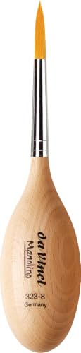 Da Vinci 323 Serie RUND Golden Fasern Pinsel, synthetische Fasern, Hellbraun, 13,4 x 0,45 x 30 cm