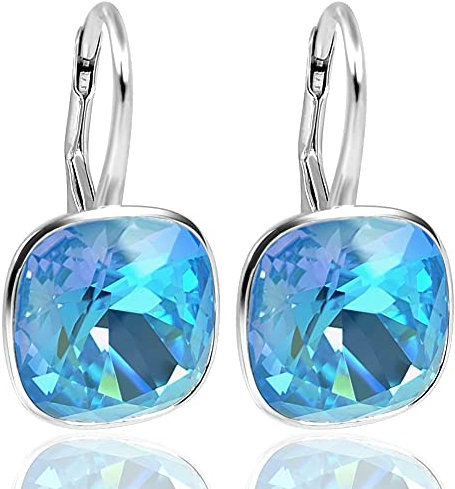 925 Silberohrringe Türkis Markenkristalle aus Österreich Ocean Delite NOBEL SCHMUCK
