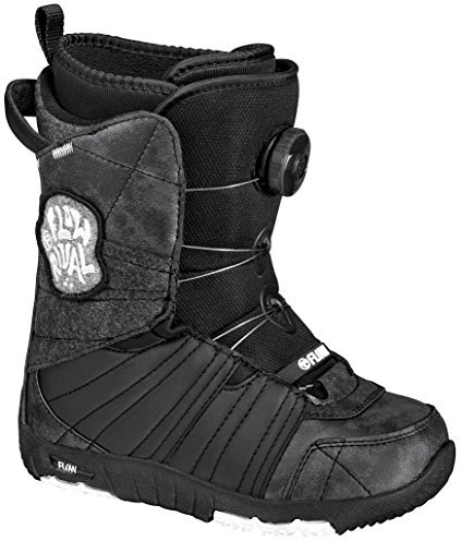 Flow Rival Jr. Boa - Botas de snowboard para niños, color negro y negro
