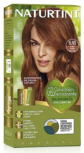 Naturtint | Haarfarbe Oohne Ammoniak | 6.45 Dunkel Bernstein Blond | Hoher Anteil an natürlichen Inhaltsstoffen | 170 ml