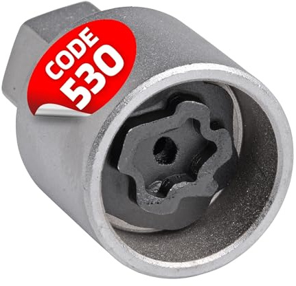SW-stål 02383L-10, fälglås, adapter 530 I lämplig för VW I fälglås lossa I hjulsäkring, fälglås, demontering, verktyg I fälglås utrotare I fälgsäkringsnyckel