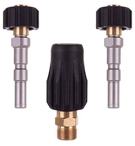 PRO Schnellkupplungen Satz für Hochdruckreiniger Steckdose M22 AG, 2x Stecker M22 IG, für Kranzle Reiniger