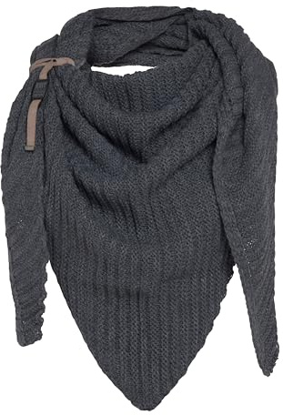 Knit Factory - Demy Trekantssjal - Anthracite - 190x85 cm