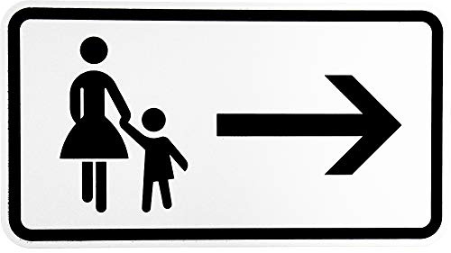 BauSupermarkt24 ORIGINAL Verkehrsschild Nr. 1000-22 Fußgänger Gehweg rechts gegenüber benutzen Verkehrszeichen Schild Straßenschild Zusatzschild Verkehrsschilder Verkehrsschild Straßenzeichen
