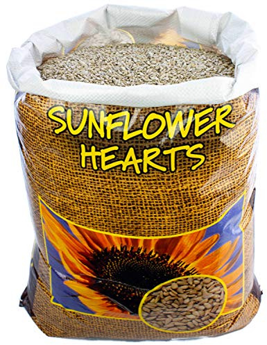 Premium SUNFLOWER HEARTS food grade for all year round feeding of all wild garden bird feeding 20kg